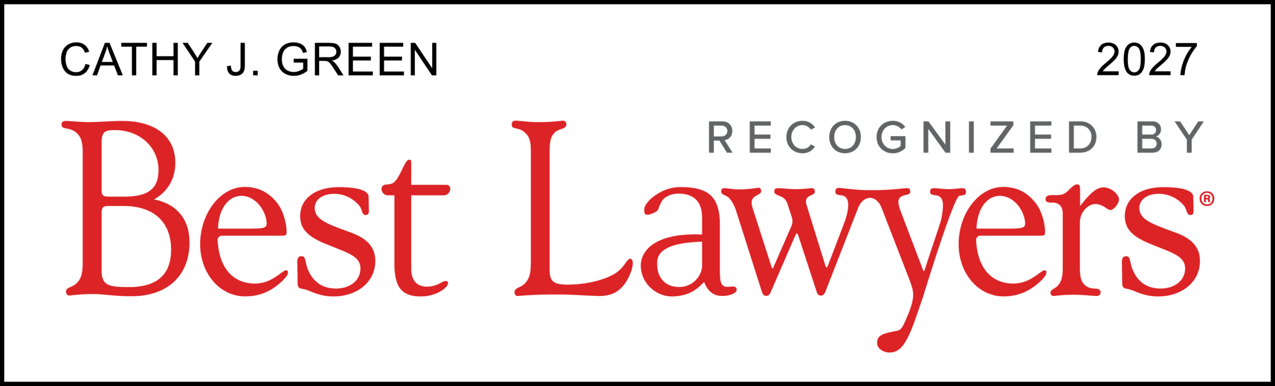 Best Lawyers 2027 - Cathy J. Green