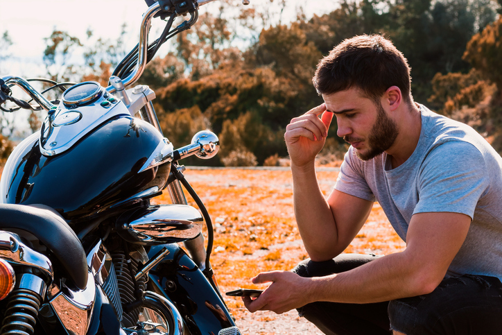 damaged motorcycle after a crash - maine motorcycle accident attorney